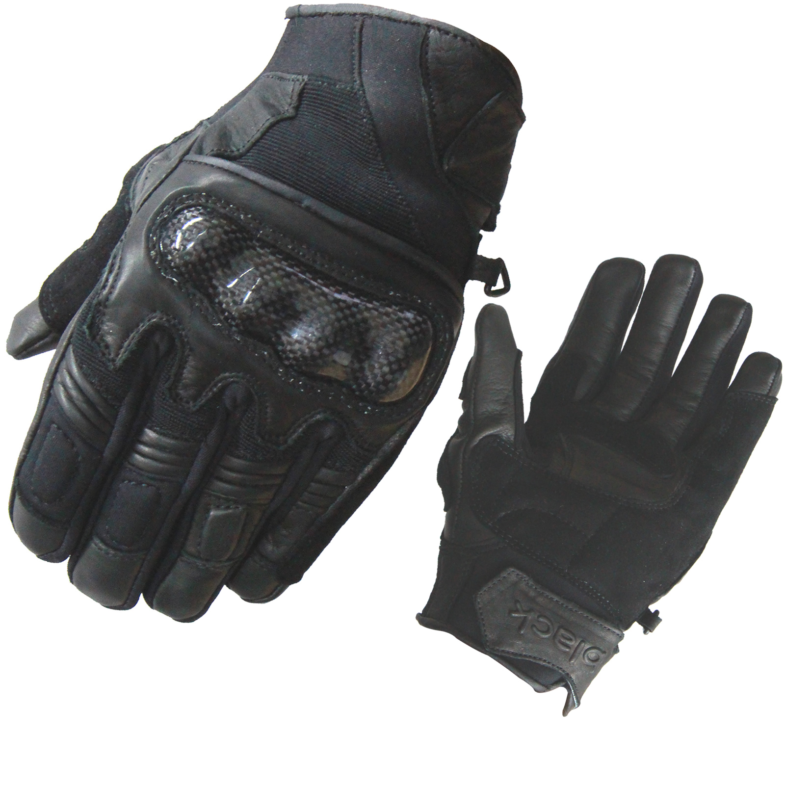 Black City Short Motorcycle Glove 