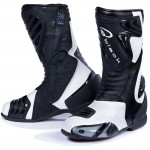 Black-Zero-Waterproof-motorcycle-Boot-White-1